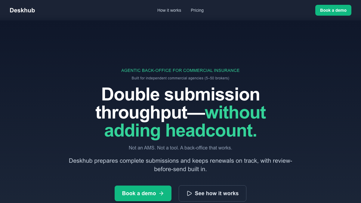 Deskhub product preview